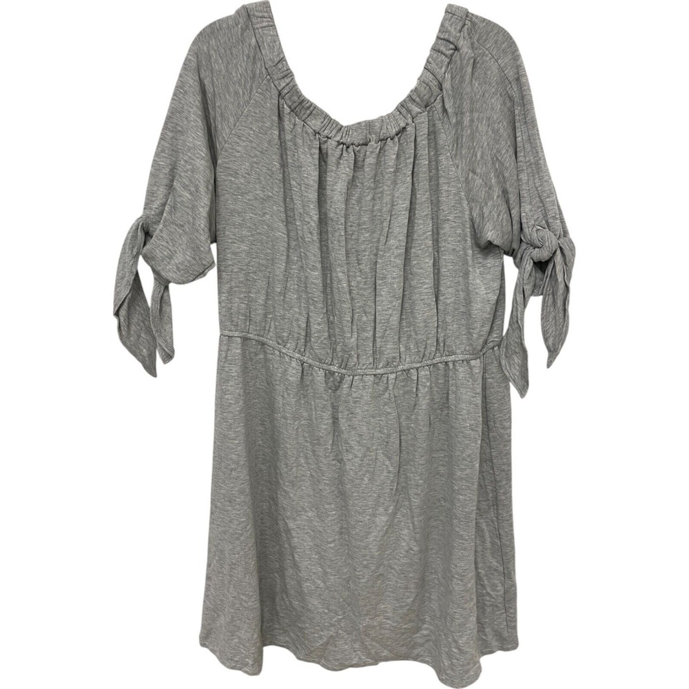 The Vanity Room Off the Shoulder Dress Womens Plus Size 3X Gray French Terry NWT - Picture 8 of 16
